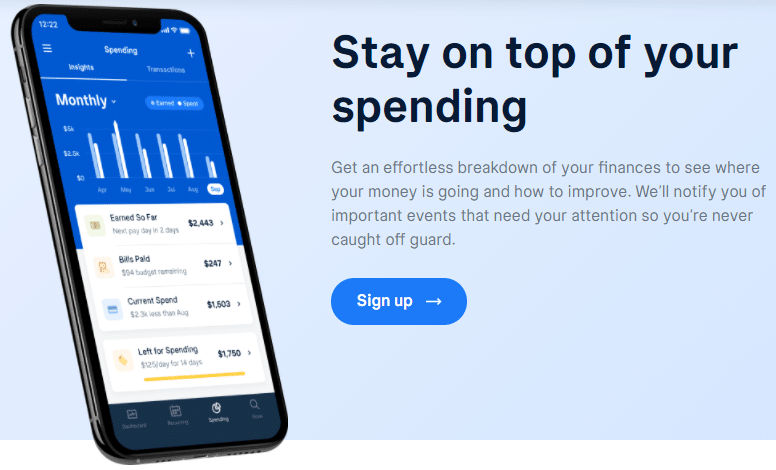 text: Stay on top of your spending