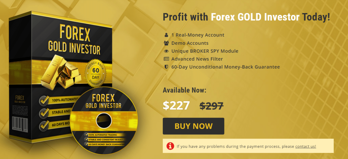 Forex Gold Investor pricing