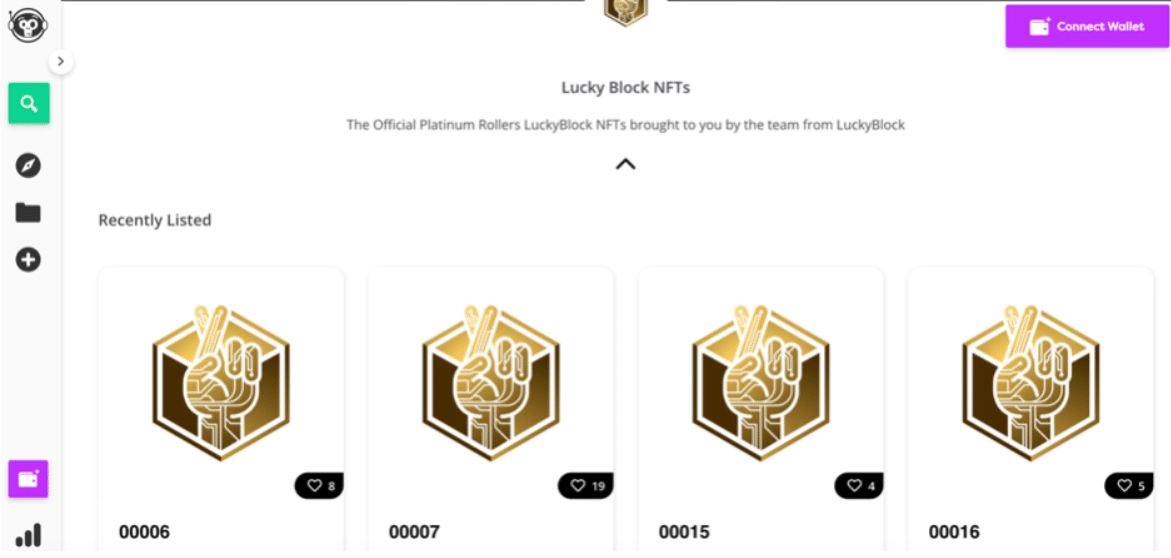 Lucky Block NFT dashboard