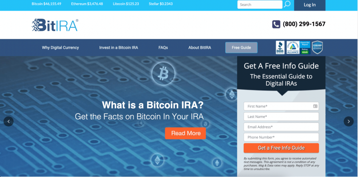 BitIRA web interface