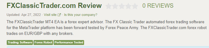 Vendors' profiles are present on Forex Peace Army