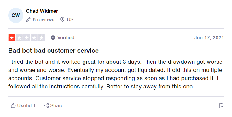 FX Scalper X testimonials on Trustpilot