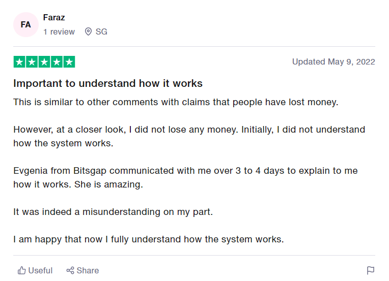 Bitsgap testimonials